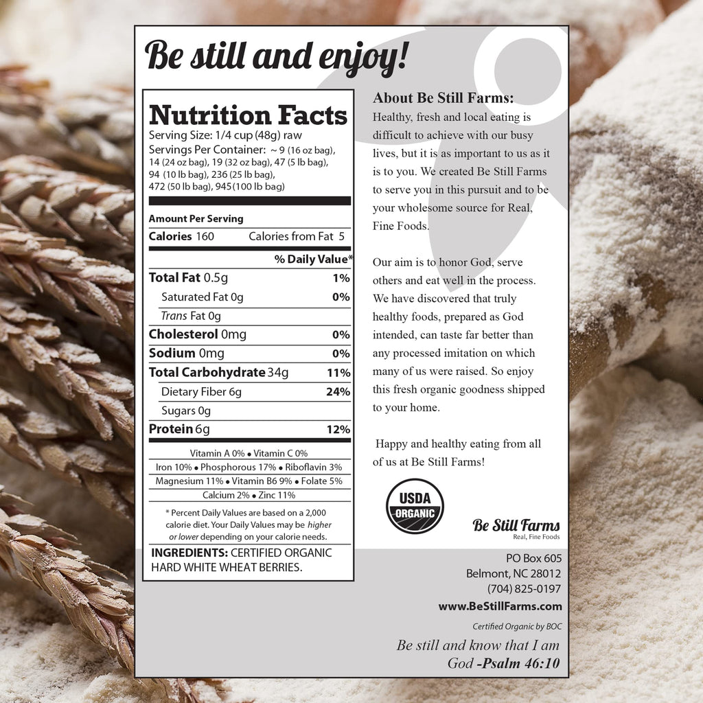 Organic Hard White Wheat Berries 5.8 lb L427347
