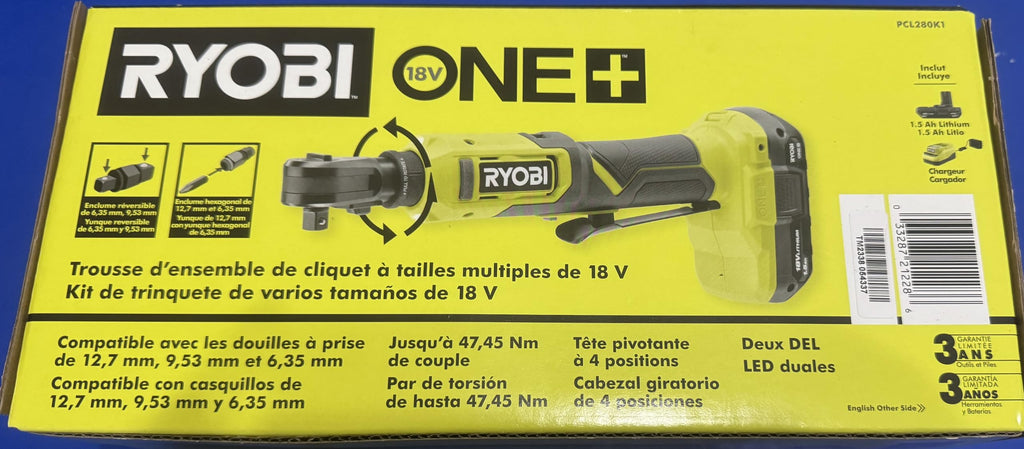 18V Cordless Ratchet Kit with Battery and Charger Q26825