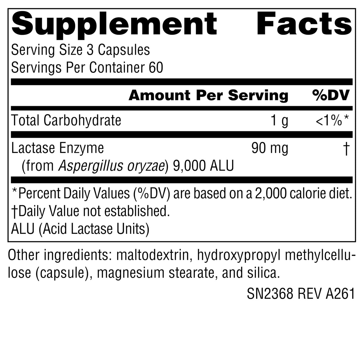 Lactase Digest 180 Vegetarian Capsules N675948