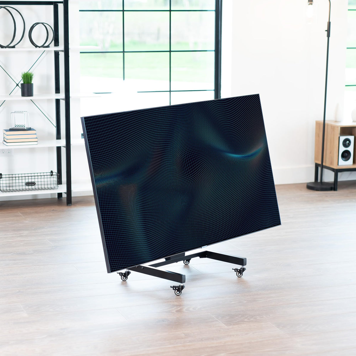 Low Height TV Cart for 32 to 75 inch Screens, Black Y195