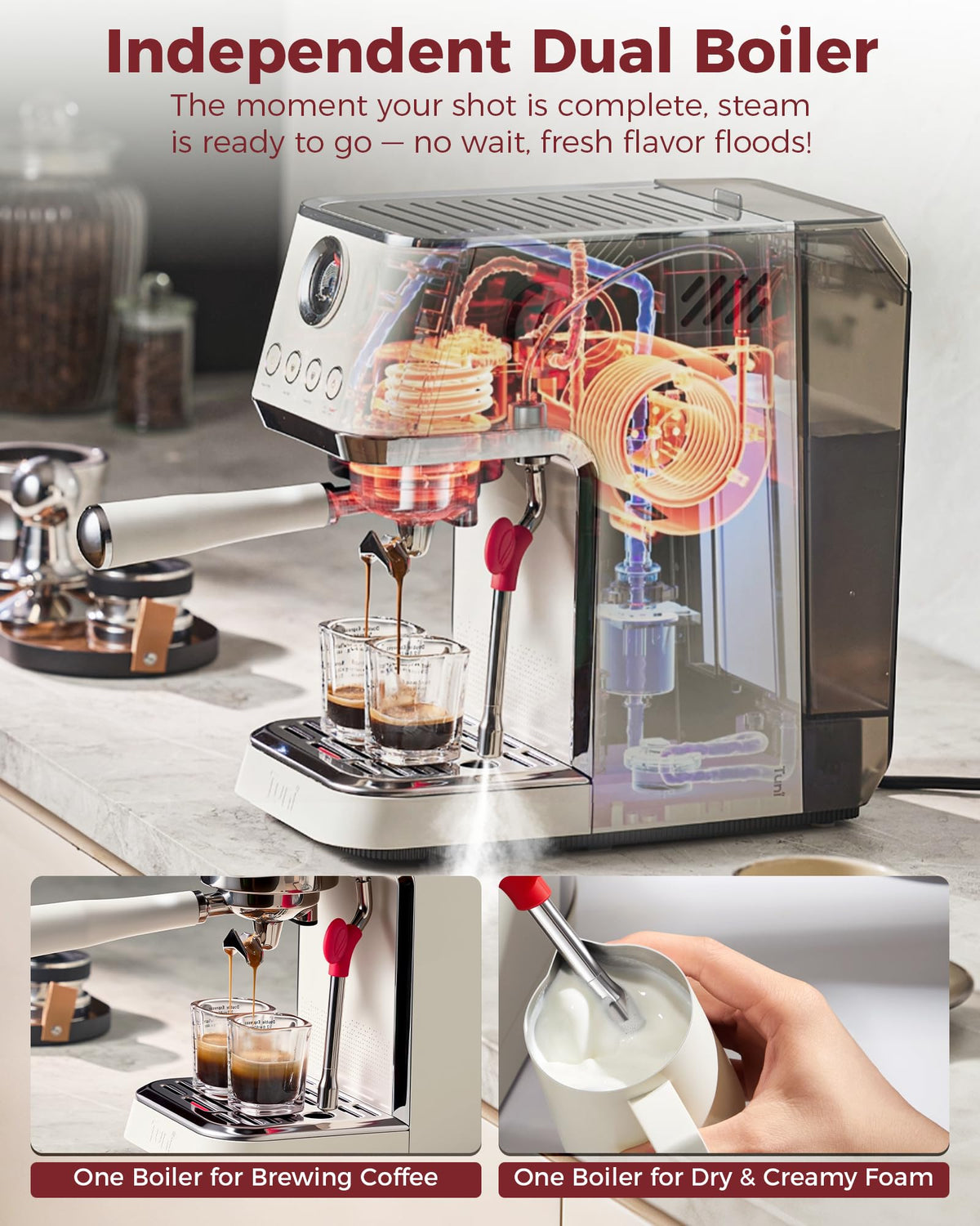 Espresso Machine with Conical Burr Coffee Grinder P11069