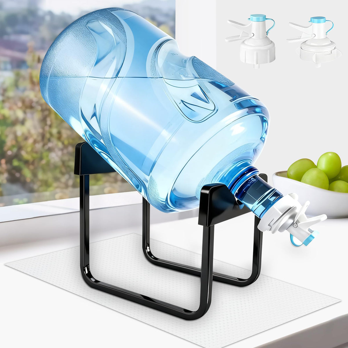 Water Dispenser Stand with 2 Faucets for 5-Gallon Buckets P992984