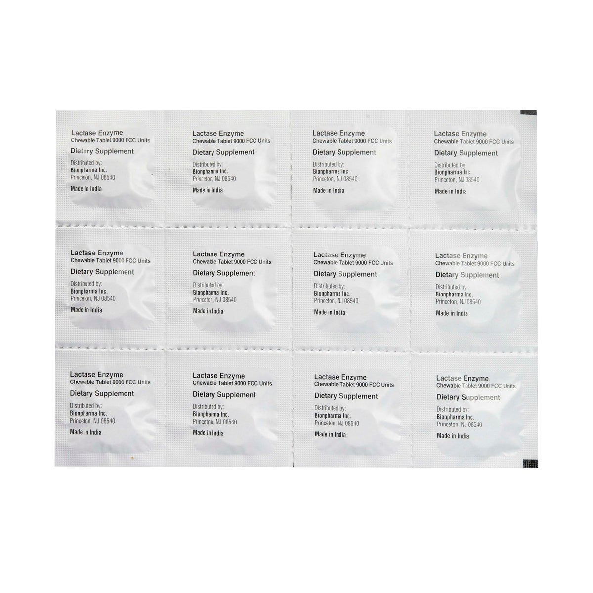 Lactase Enzyme 9000 FCC Chewable Tablets, 60 Count O981914