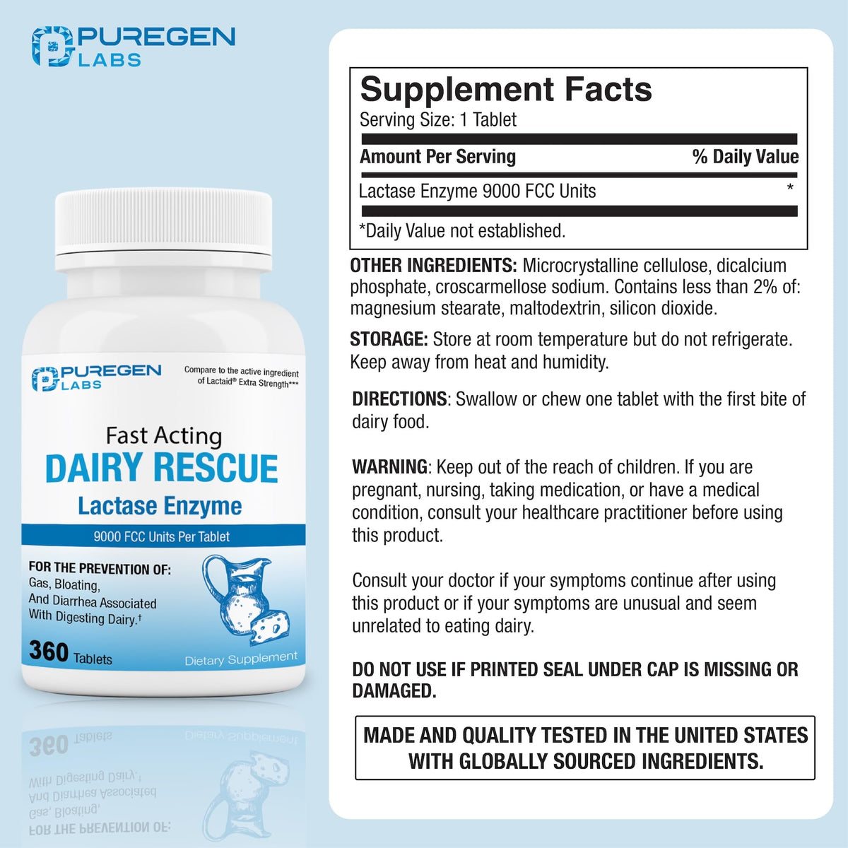 Dairy Relief Lactase Enzyme 9000 FCC 2 Pack H725262