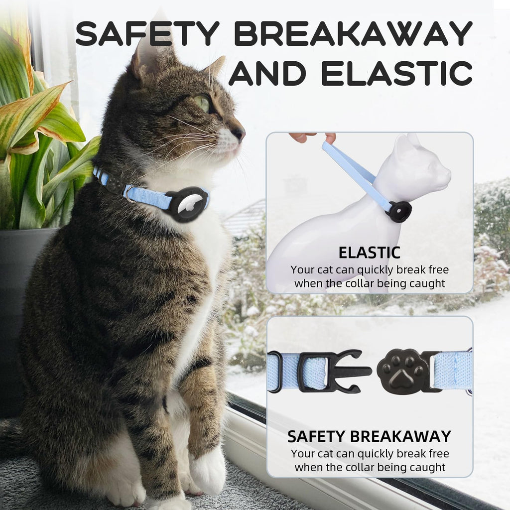 Cat Collar with AirTag Holder and Bell W9078