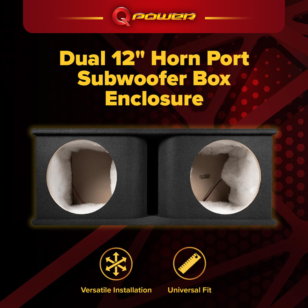 Dual 12" Horn-Ported Car Subwoofer Box D53059