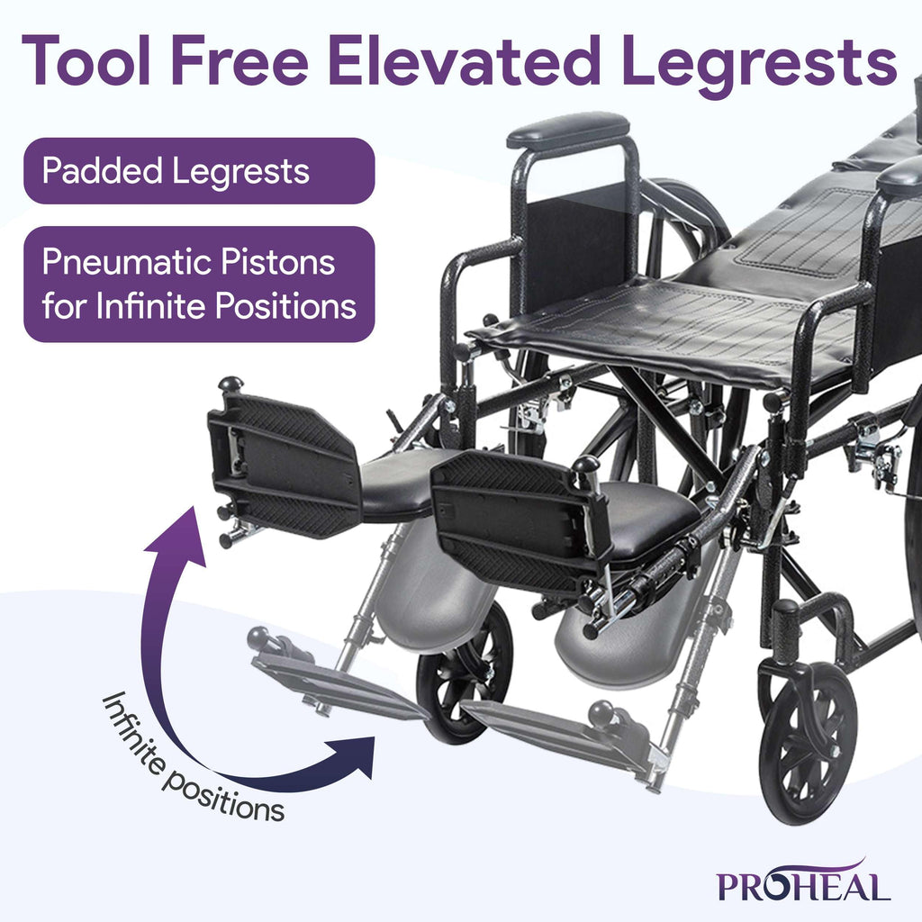 18” Reclining Wheelchair with Elevating Legrests A882713