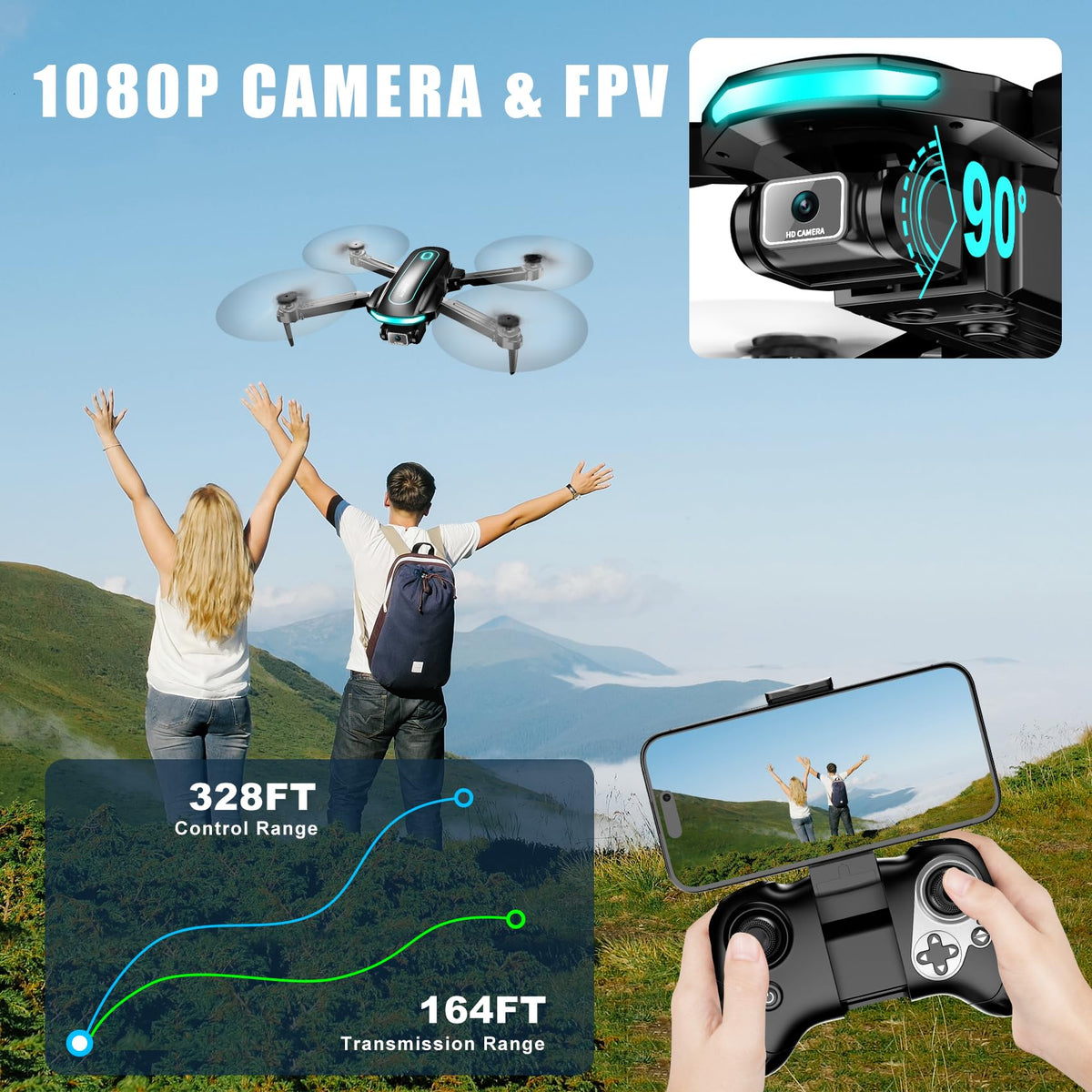 1080P HD Foldable Drone Y2565