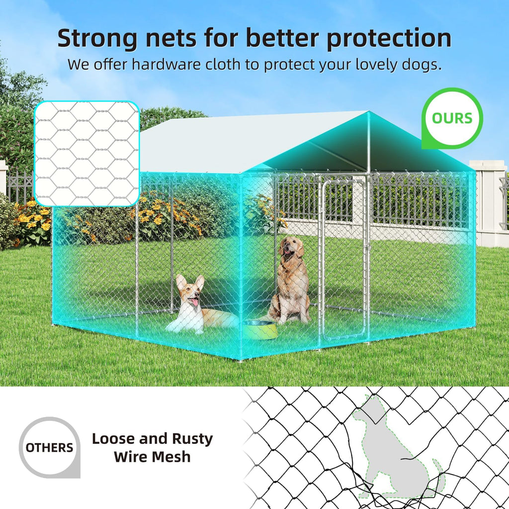 10'x10' Heavy Duty Outdoor Dog Kennel M60920