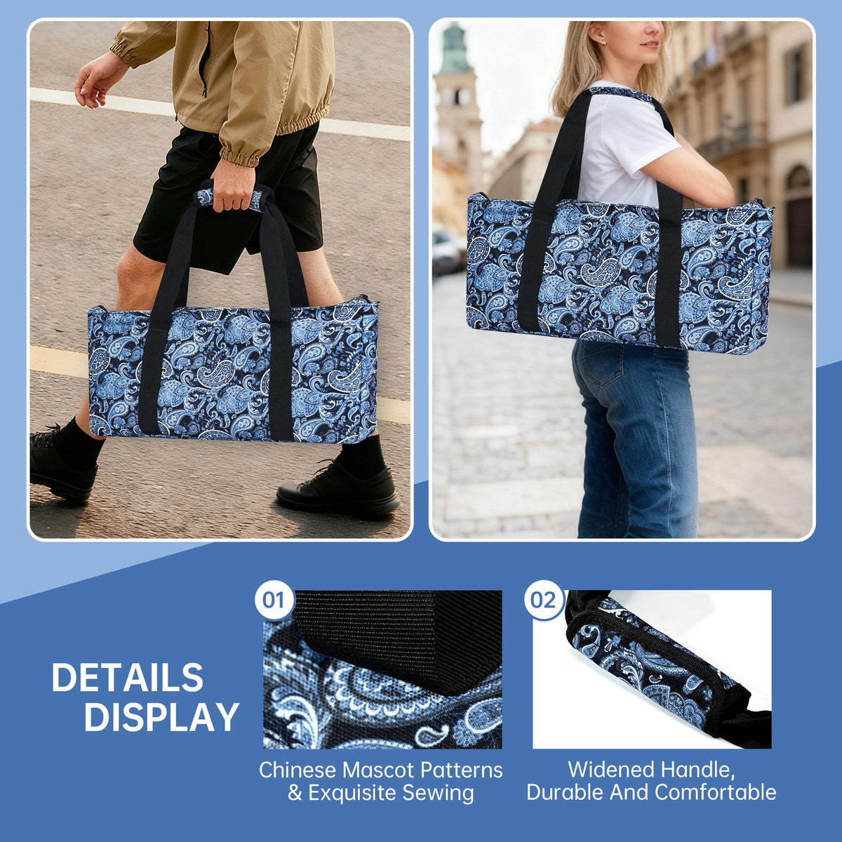 166 Tiles Mahjong Game Set with Blue Carrying Bag Q580603