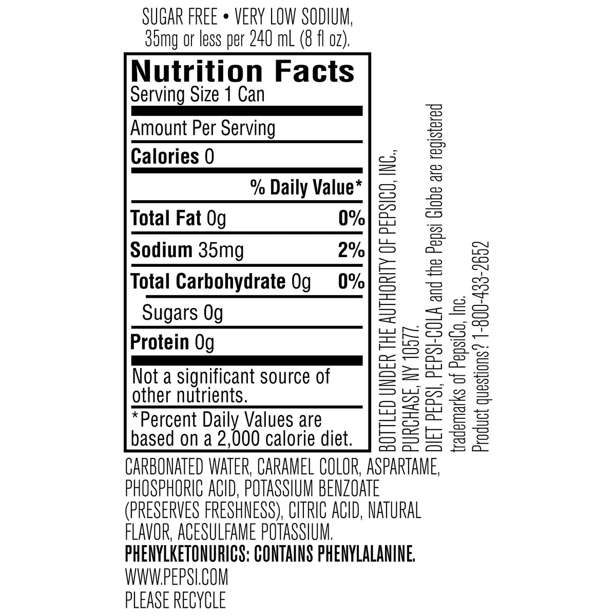 Caffeine Free 12 ounce Cans 24 Count W6908