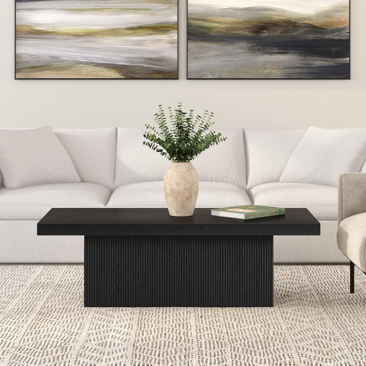 48" Modern Fluted Coffee Table N4572