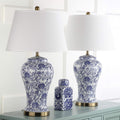 White Blue Ceramic Led Table Lamp Set of 2 A352