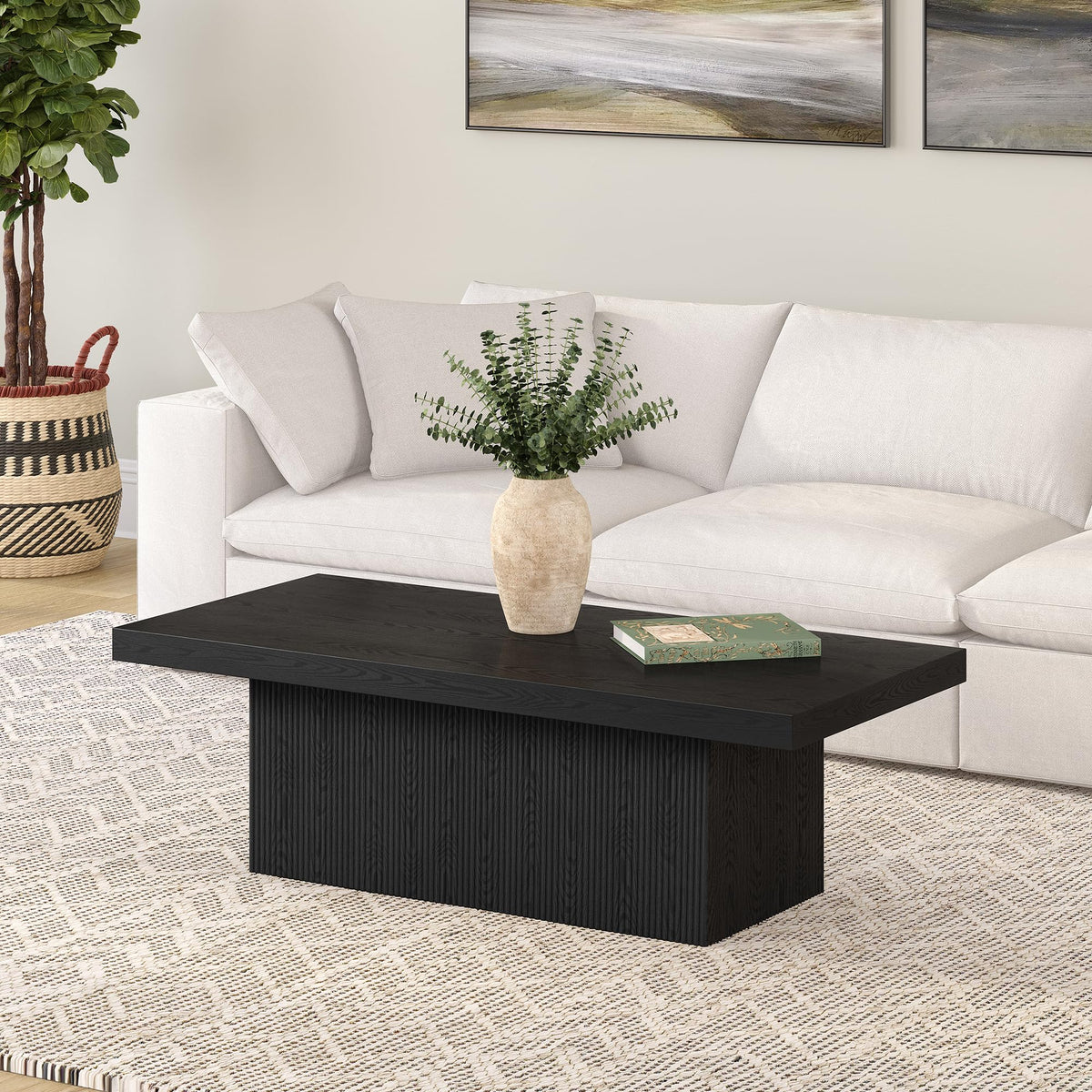 48" Modern Fluted Coffee Table N4572